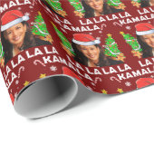 Grappig Kamala Harris 2024 Kerst Ugly Gift Xmas Cadeaupapier (Rol Hoek)