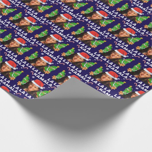 Grappig Kamala Harris 2024 Kerst Ugly Gift Xmas Cadeaupapier (Hoek)