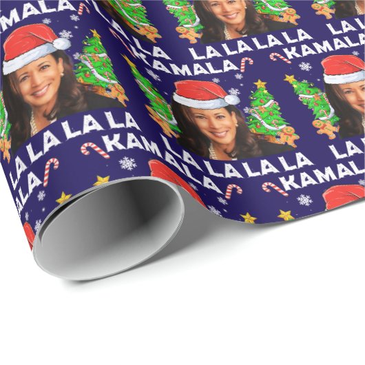 Grappig Kamala Harris 2024 Kerst Ugly Gift Xmas Cadeaupapier (Rol Hoek)