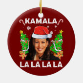 Grappig Kamala Harris 2024 Kerst Ugly Gift Xmas Keramisch Ornament (Achterkant)