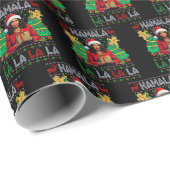Grappig Kamala Harris 2024 Kerst Vrouwen Zwart Cadeaupapier (Rol Hoek)