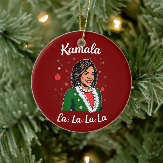 Grappig Kamala Harris 2024 Kerst Xmas President Keramisch Ornament (Boom)