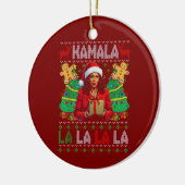 Grappig Kamala Harris 2024 Kerstmis Vrouwen Xmas Keramisch Ornament (Links)