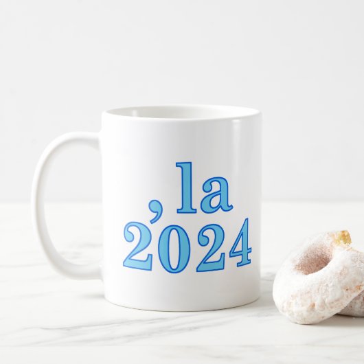 Grappig Kamala Harris Comma La 2024 Koffiemok (Met donut)