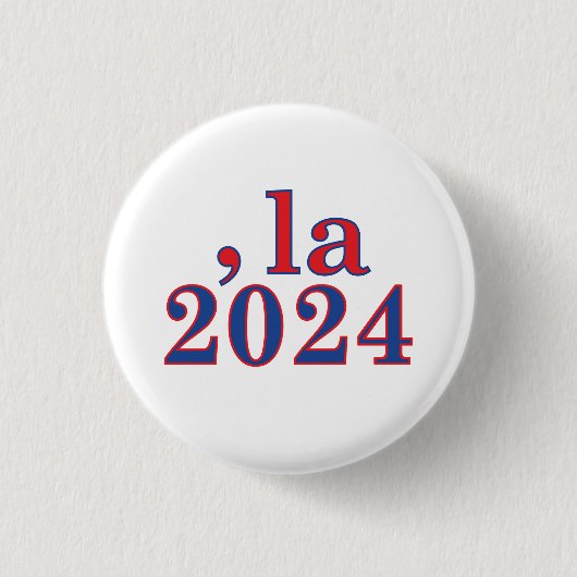 Grappig Kamala Harris Comma La 2024 Ronde Button 3,2 Cm (Voorkant)