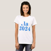Grappig Kamala Harris Comma La 2024 T-shirt (Voorkant volledig)