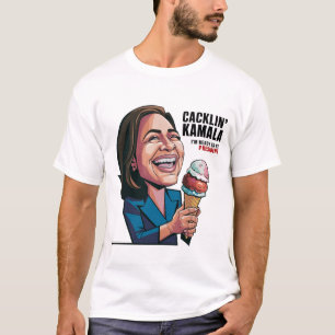 Grappig Kamala Harris eten Ice Cream Politiek T-shirt