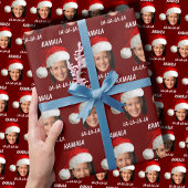 Grappig Kamala Harris Face Santa Hat Kerstmis Cadeaupapier