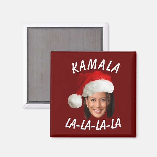 Grappig Kamala Harris Face Santa Hat Kerstmis Magneet (Voorkant / Achterkant)