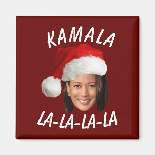 Grappig Kamala Harris Face Santa Hat Kerstmis Magneet