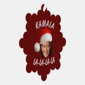 Grappig Kamala Harris Face Santa Hat Kerstmis Ornament Kaart (Rechts)