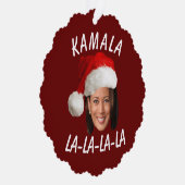 Grappig Kamala Harris Face Santa Hat Kerstmis Ornament Kaart (Rechts)
