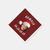 Grappig Kamala Harris Face Santa Hat Kerstmis Servet (Hoek)