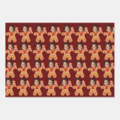 Grappig Kamala Harris Gezicht Foto Gingerbread Xma Inpakpapier Vel (Voorkant)