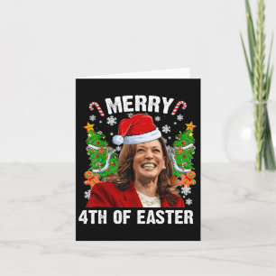 Grappig Kamala Harris Kerstman Hat Merry 4e Kaart