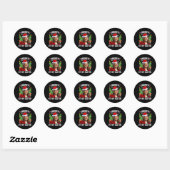 Grappig Kamala Harris Kerstman Hat Merry 4e Ronde Sticker (Vel)