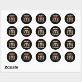 Grappig Kamala Harris Kerstman Hat Merry 4e Ronde Sticker (Vel)