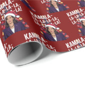 Grappig Kamala Harris Kerstvakantie Kamala-la-la Cadeaupapier (Rol Hoek)