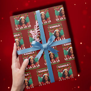Grappig Kamala Harris politiek lelijk kerstcadeau Cadeaupapier