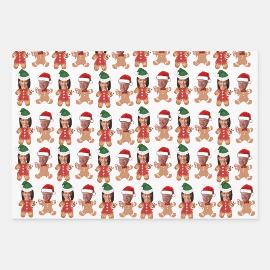 Grappig Kamala Harris Walz Face Gingerbread Inpakpapier Vel (Voorkant 2)