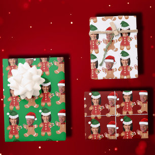 Grappig Kamala Harris Walz Face Gingerbread Inpakpapier Vel