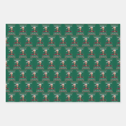 Grappig Kamala Santa Claus Kerst Lelijk Cadeau Inpakpapier Vel (Voorkant 3)