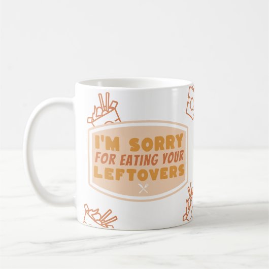 Grappig kamergenootje cadeau "Sorry voor het eten  Koffiemok (Links)