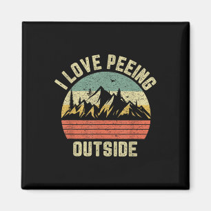 Grappig kampeer shirt wandelen buiten ik hou van p magneet