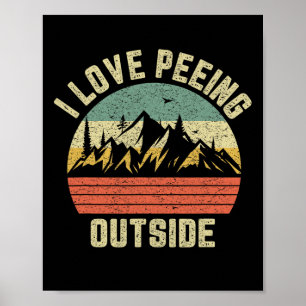 Grappig kampeer shirt wandelen buiten ik hou van p poster