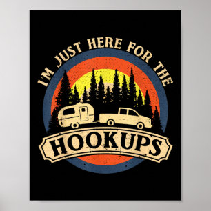 Grappig kamperen, alleen hier voor de ontmoetingen poster