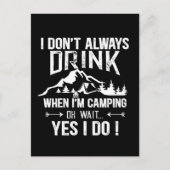 Grappig kamperen en drink gezegden briefkaart (Voorkant)