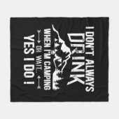 Grappig kamperen en drink gezegden fleece deken (Voorkant (Horizontaal))