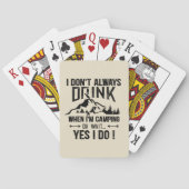 Grappig kamperen en drink gezegden pokerkaarten (Achterkant)