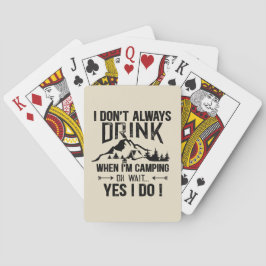 Grappig kamperen en drink gezegden pokerkaarten