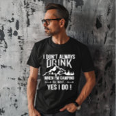Grappig kamperen en drink gezegden t-shirt