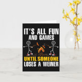 Grappig kamperen Het is leuk en spelletjes totdat Kaart (Gele Bloem)