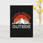 Grappig kamperen, ik hou van buiten plassen kaart (Gele Bloem)