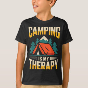 Grappig kamperen is mijn therapie t-shirt