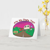 Grappig kamperen kaart (Gele Bloem)