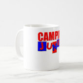 Grappig kamperen koffiemok (Voorkant links)