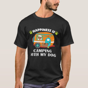 Grappig Kamperen Met Mijn Hond Puppy Visser Kampee T-shirt