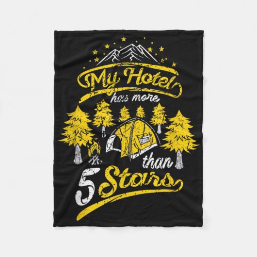 Grappig Kamperen Mijn Hotel Heeft Meer Dan Vijf St Fleece Deken (Voorkant)