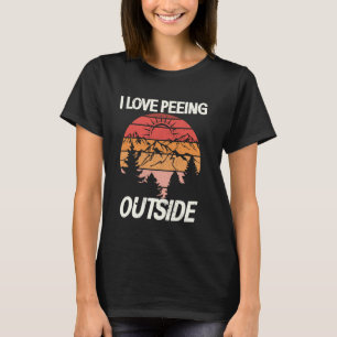 Grappig kamperen wandelen buiten Ik hou van buiten T-shirt