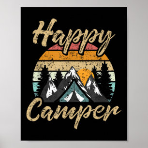 Grappig kamperen wandelen liefhebber cadeau gelukk poster