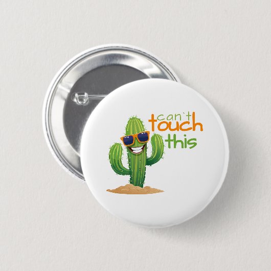 Grappig kan deze cactus Button niet aanraken (Voorkant /achterkant)