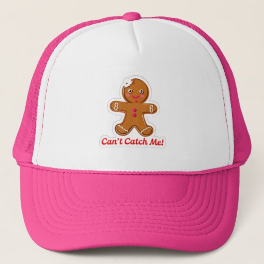 Grappig kan me niet pakken! Gingerbread Mannen Ker Trucker Pet (Voorkant)