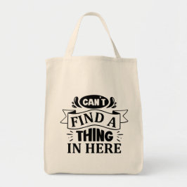 Grappig kan niets vinden in deze typografie tote bag