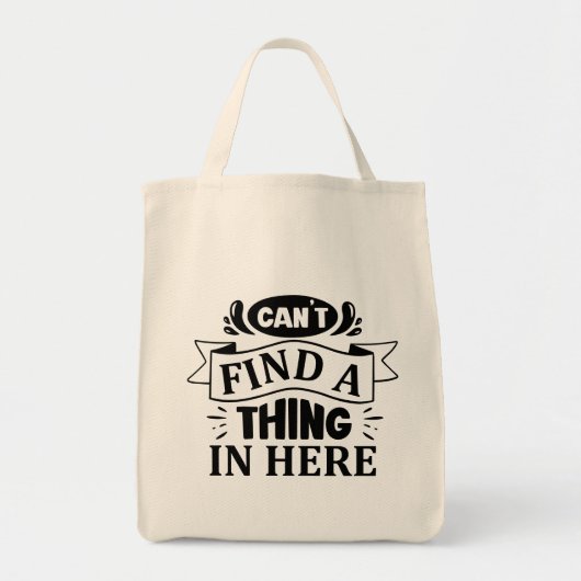 Grappig kan niets vinden in deze typografie tote bag (Voorkant)