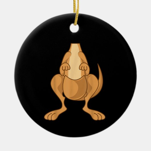 Grappig kangoeroe kostuum Grappig Halloween makkel Keramisch Ornament (Voorkant)
