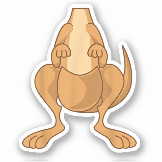 Grappig kangoeroe kostuum Grappig Halloween makkel Sticker (Voorkant)